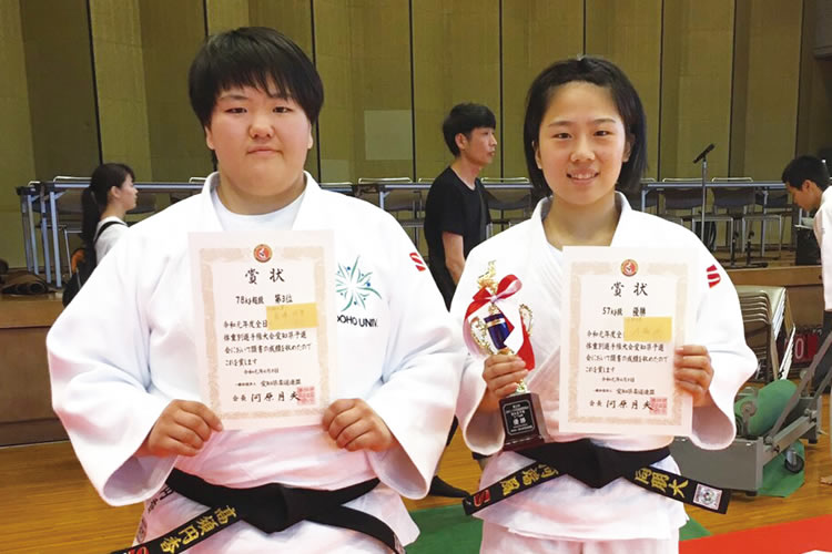 全日本女子ジュニア柔道体重別 選手権大会愛知県予選 河端風が優勝、高須円香が3位入賞。