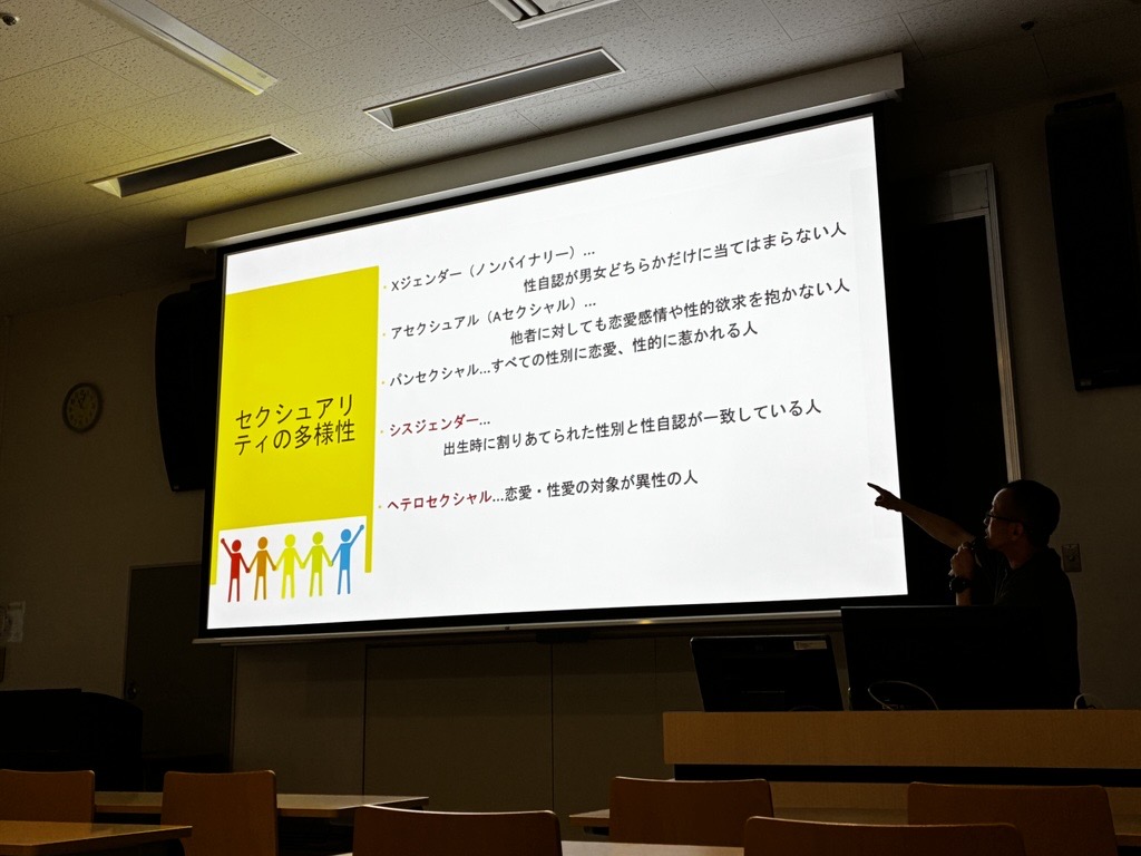 講義スライドの写真