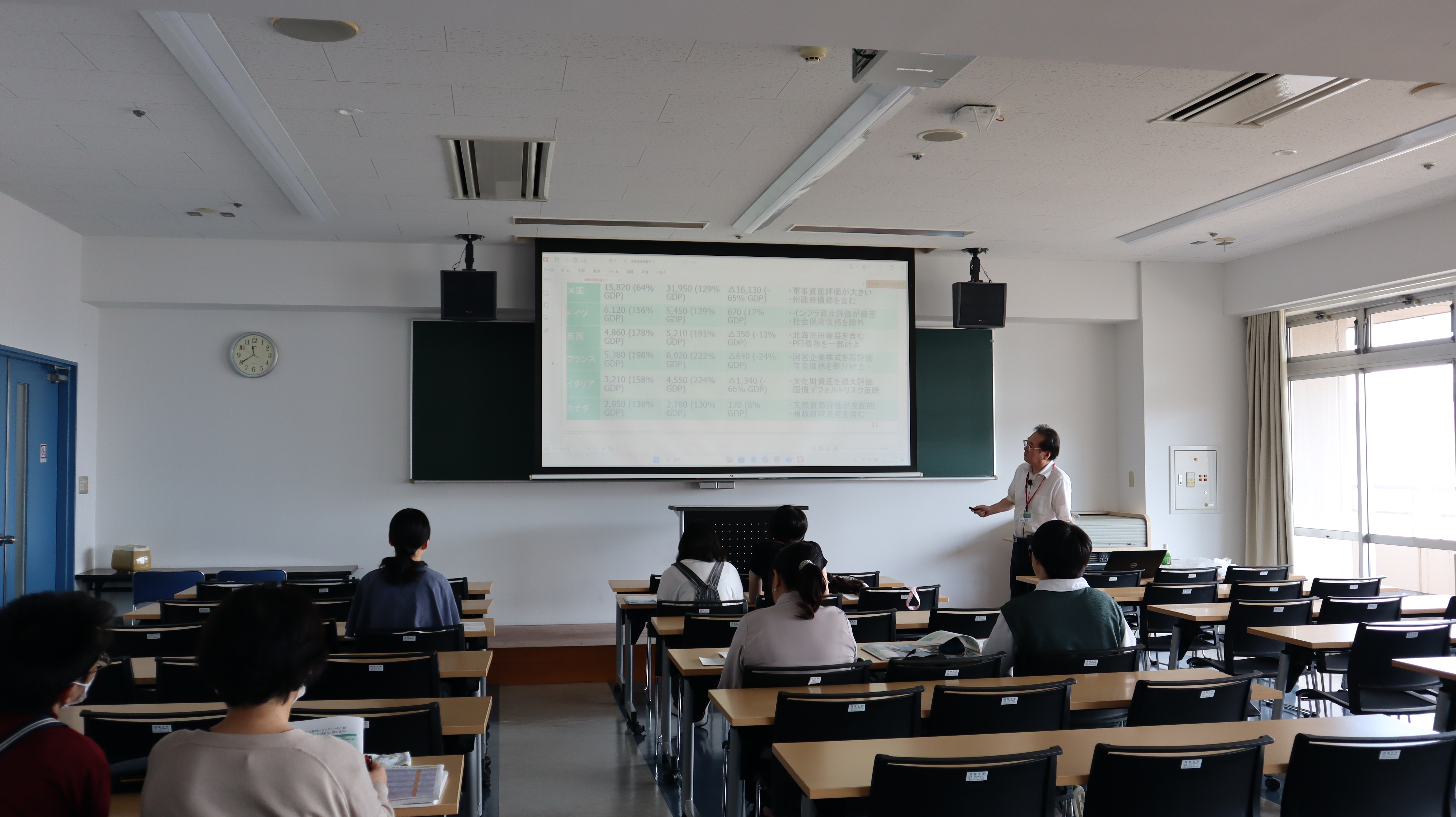 経営情報コース教員が授業する様子