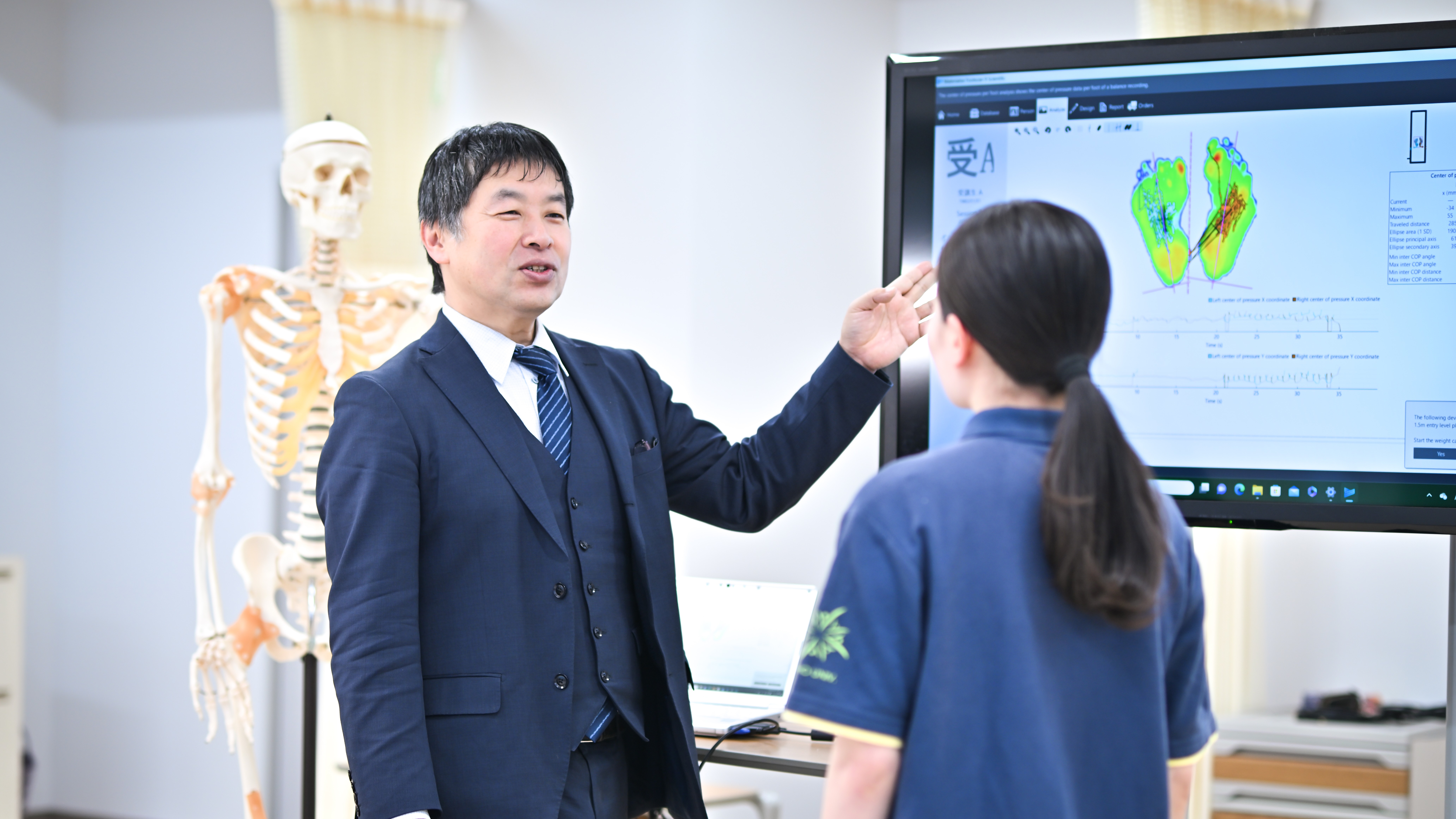 歩行分析体験の様子